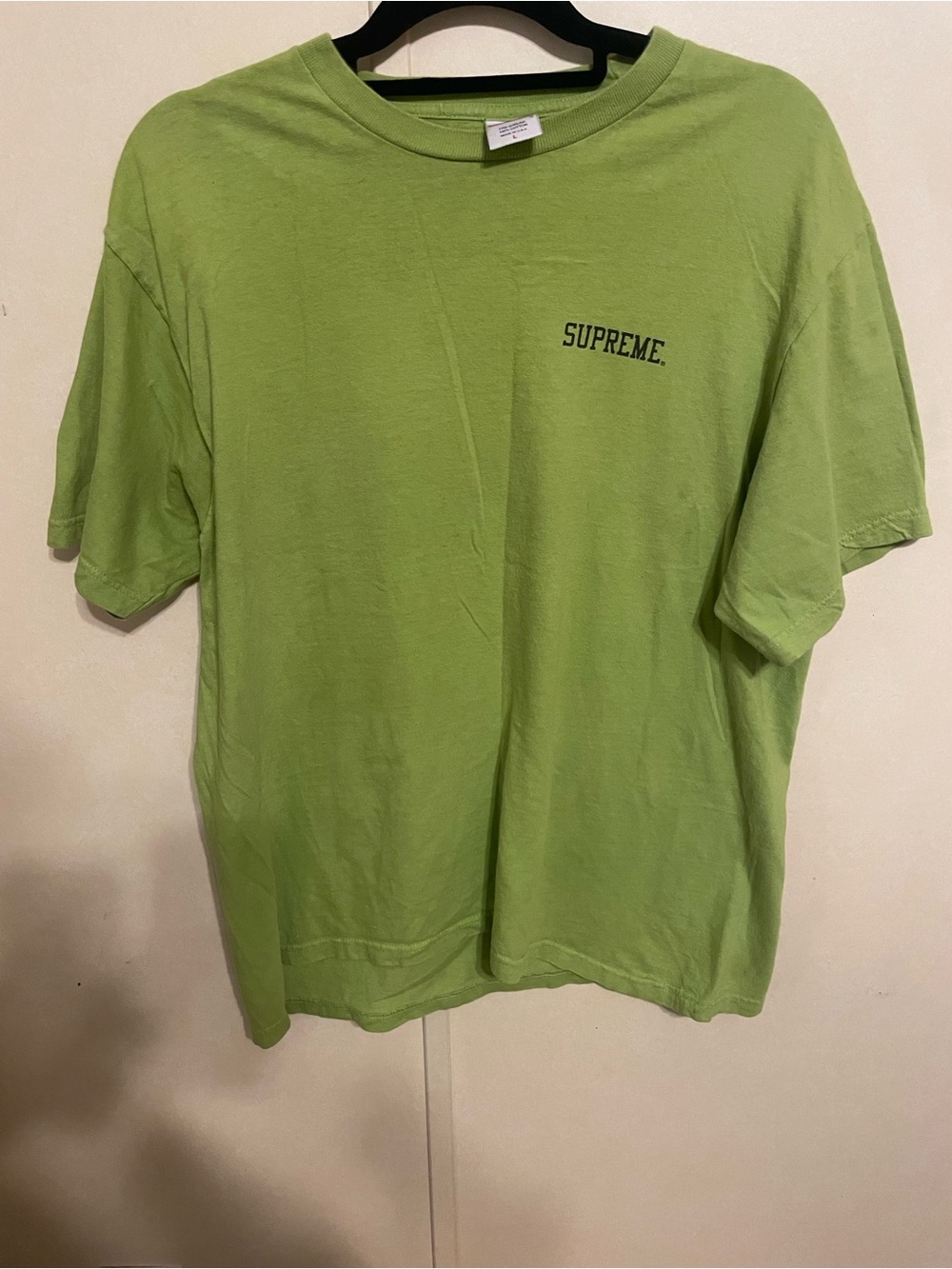 Supreme Lime Green Short Sleeve Crewneck T-Shirt